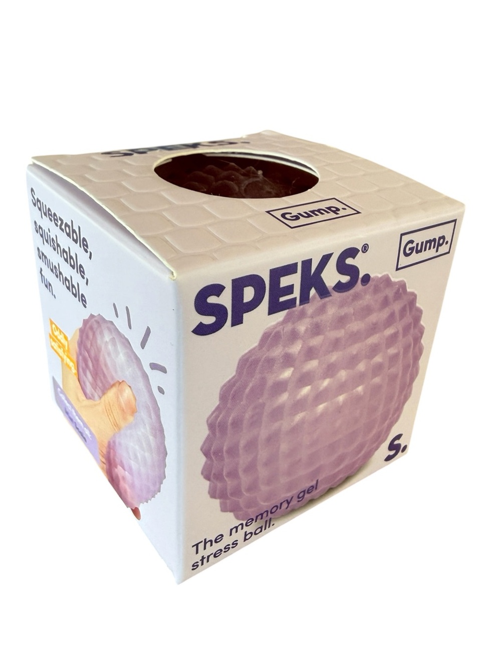 SPEKS Gump Memory Gel Stress Ball Small Mist Scale Purple Fidget Toy